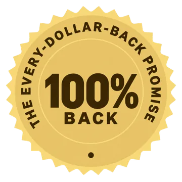 The Every-Dollar-Back Promise — 100% back